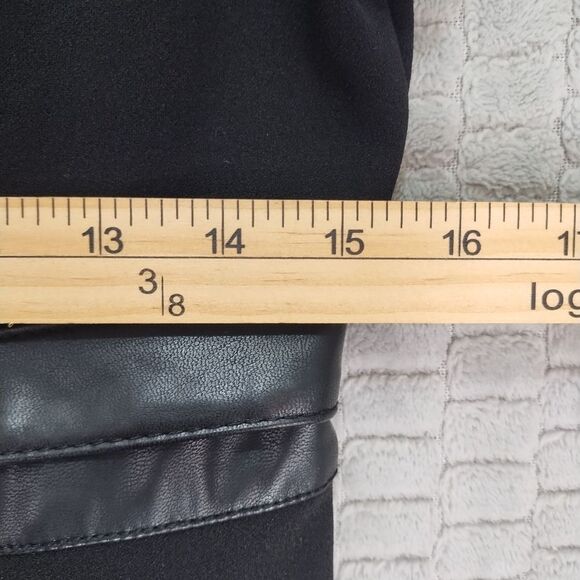 NWOT! Calvin Klein Black Solid Faux-Leather Tie-Waist Sheath Dress-Sz 8 - Picture 13 of 14